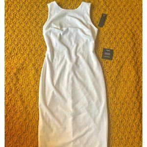 White Lulu's Backless Maxi Dress